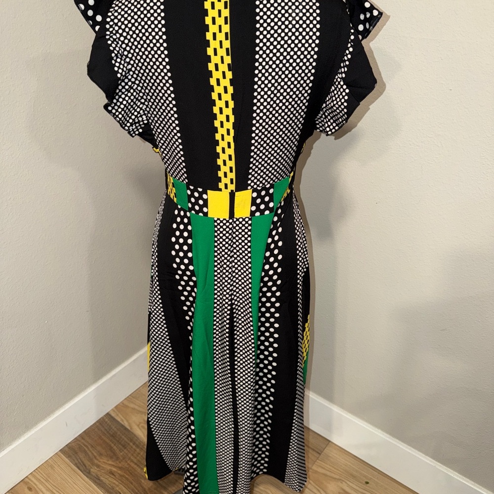 Darling Vintage Polyester Geometric Dress Sz7/8 - Picture 7 of 8